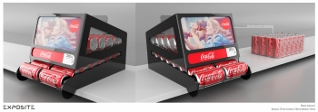 Coca cola ekspozytor naladowy na puszki